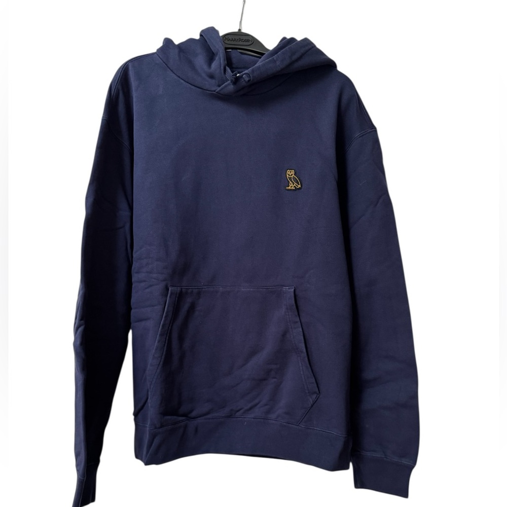 OVO Men's Classic Navy Hoodie with Embroidered Logo